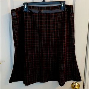 Brown Faux Leather waist Skirt size 16
